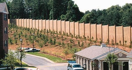 Plywall at a municipal site